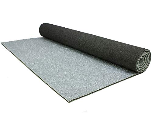 Primaflor Glitzer Hochzeits-Läufer GLIMMER - 2,00m x 5,00m, Silber, Event-Teppich mit Schimmer, Schwer Entflammbarer Messeboden, Empfangsteppich, Gangläufer von Primaflor - Ideen in Textil