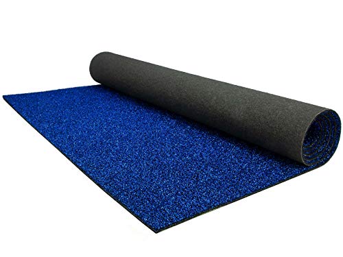 Primaflor Glitzer Hochzeits-Läufer GLIMMER - 1,00m x 1,50m, Blau, Event-Teppich mit Schimmer, Schwer Entflammbarer Messeboden, Empfangsteppich, Gangläufer von Primaflor - Ideen in Textil