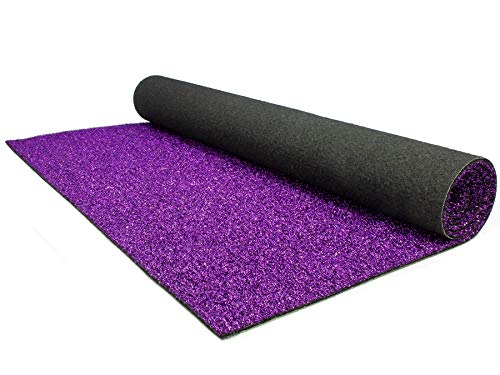 Primaflor Glitzer Hochzeits-Läufer GLIMMER - 1,00m x 2,00m, Lila, Event-Teppich mit Schimmer, Schwer Entflammbarer Messeboden, Empfangsteppich, Gangläufer von Primaflor - Ideen in Textil