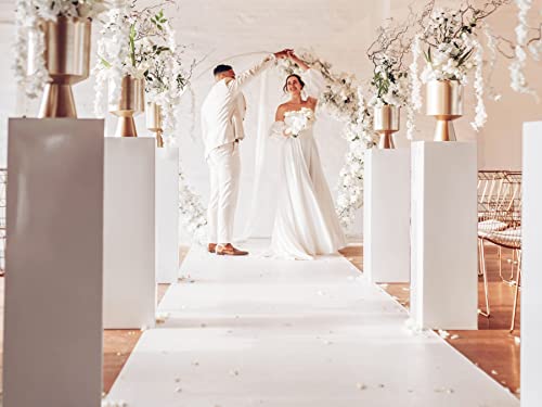 Primaflor Hochzeits-Teppich-Läufer - 2,00m x 18,00m, Weiß, VIP Teppich, Eventteppich Schwer Entflammbar, Empfangsteppich, Gangläufer, Messeteppich von Primaflor - Ideen in Textil