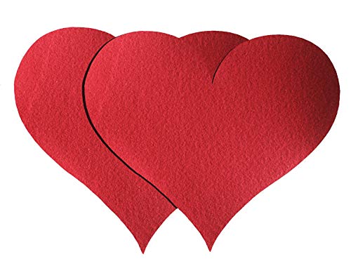 Primaflor - Ideen in Textil 2er Set Deko-Herzen Rot Podium Hochzeits-Deko Valentinstag Deko Herz ca. 33x28cm von Primaflor - Ideen in Textil
