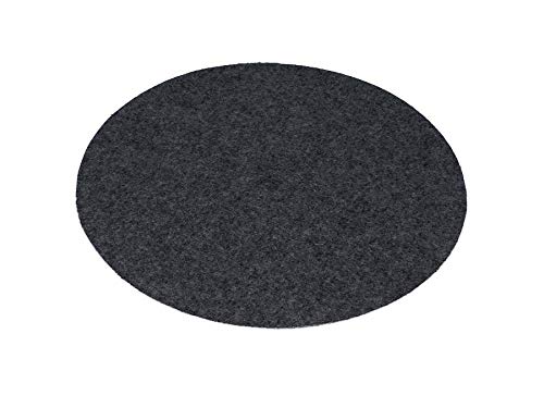 Primaflor - Ideen in Textil Event-Teppich Hochzeitsteppich Podium Rund, Anthrazit, 2,00m Durchmesser, Schwer Entflammbar, Weihnachtsbaum-Decke, Teppich, Stehtisch-Unterleger von Primaflor - Ideen in Textil