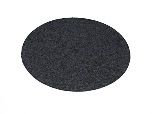 Primaflor - Ideen in Textil Event-Teppich Hochzeitsteppich Podium Rund, Anthrazit, 30cm Durchmesser, Schwer Entflammbar, Weihnachtsbaum-Decke, Teppich, Stehtisch-Unterleger von Primaflor - Ideen in Textil