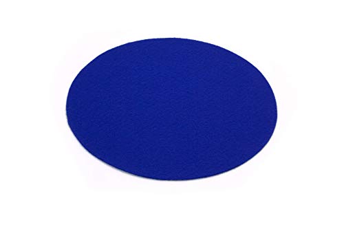 Primaflor - Ideen in Textil Event-Teppich Hochzeitsteppich Podium Rund, Blau, 50cm Durchmesser, Schwer Entflammbar, Weihnachtsbaum-Decke, Teppich, Stehtisch-Unterleger von Primaflor - Ideen in Textil