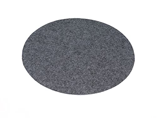 Primaflor - Ideen in Textil Event-Teppich Hochzeitsteppich Podium Rund, Grau, 30cm Durchmesser, Schwer Entflammbar, Weihnachtsbaum-Decke, Teppich, Stehtisch-Unterleger von Primaflor - Ideen in Textil