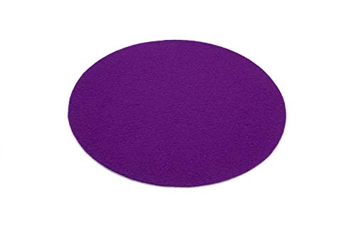 Primaflor - Ideen in Textil Event-Teppich Hochzeitsteppich Podium Rund, Magenta, 30cm Durchmesser, Schwer Entflammbar, Weihnachtsbaum-Decke, Teppich, Stehtisch-Unterleger von Primaflor - Ideen in Textil
