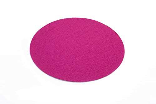 Primaflor - Ideen in Textil Event-Teppich Hochzeitsteppich Podium Rund, Pink, 30cm Durchmesser, Schwer Entflammbar, Weihnachtsbaum-Decke, Teppich, Stehtisch-Unterleger von Primaflor - Ideen in Textil