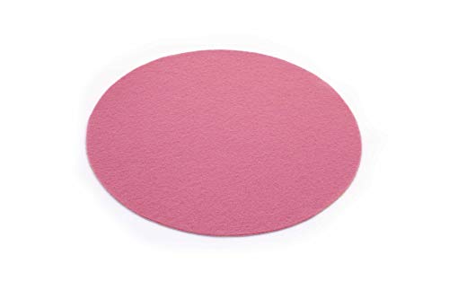 Primaflor - Ideen in Textil Event-Teppich Hochzeitsteppich Podium Rund, Rosa, 30cm Durchmesser, Schwer Entflammbar, Weihnachtsbaum-Decke, Teppich, Stehtisch-Unterleger von Primaflor - Ideen in Textil