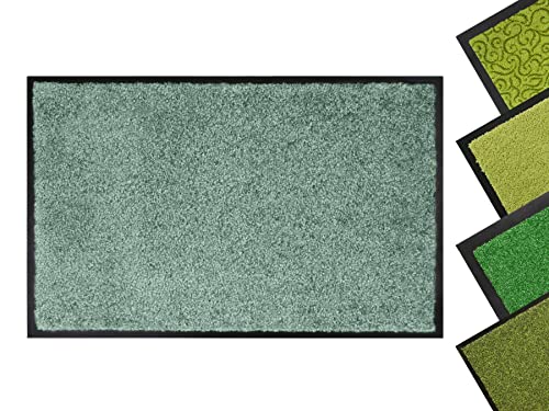 Primaflor - Ideen in Textil Grüne Fußmatte - Schmutzfangmatte - Mintgrün - 40 x 60 cm - Waschbare Eingangsmatte - Rutschfester Türvorleger - Sauberlaufmatte für Innen & Außen von Primaflor - Ideen in Textil