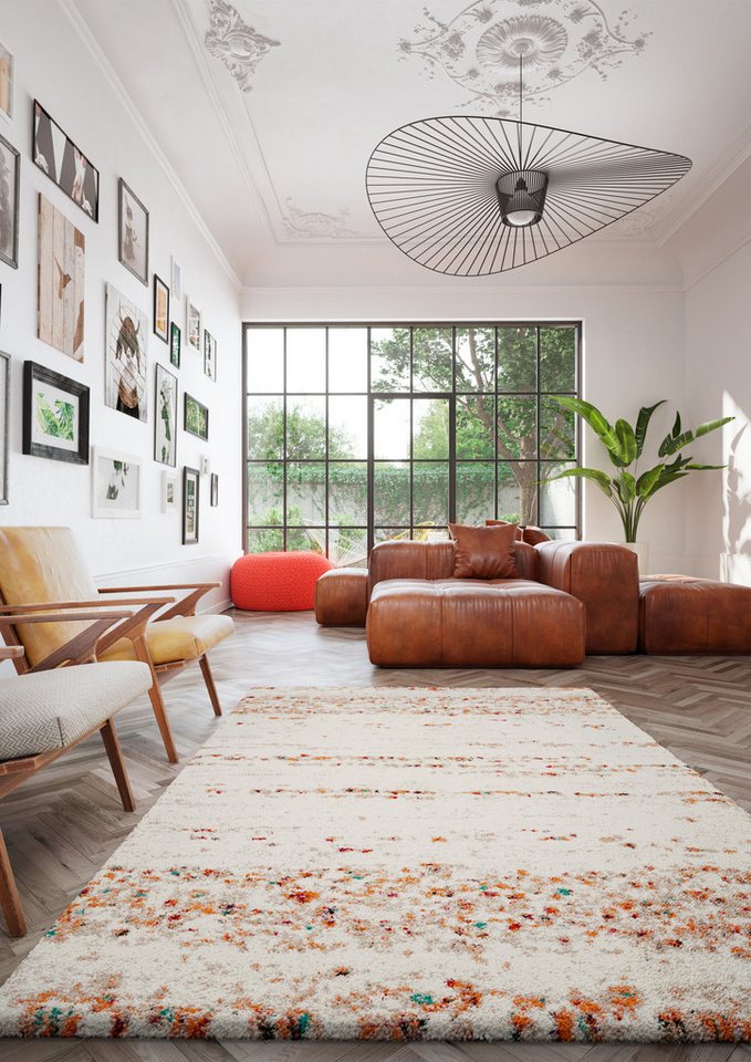 Primaflor-Ideen in Textil Hochflor-Teppich HIMALAYA, Made in Belgium, rechteckig, Höhe: 30 mm, modernes Design, meliert, weich & kuschelig von Primaflor-Ideen in Textil