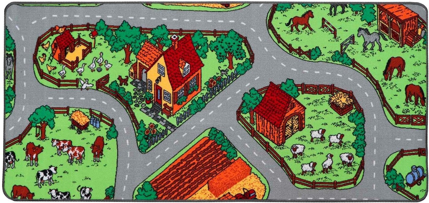 Primaflor-Ideen in Textil Kinderteppich BAUERNHOF, Made in Belgium, rechteckig, Höhe: 5 mm, Straßen-Spiel-Teppich, Kinderzimmer Primaflor-Ideen in Textil Kinderteppich BAUERNHOF, Made in Belgium, rechteckig, Höhe: 5 mm, Straßen-Spiel-Teppich, Kinderzimmer von Primaflor-Ideen in Textil
