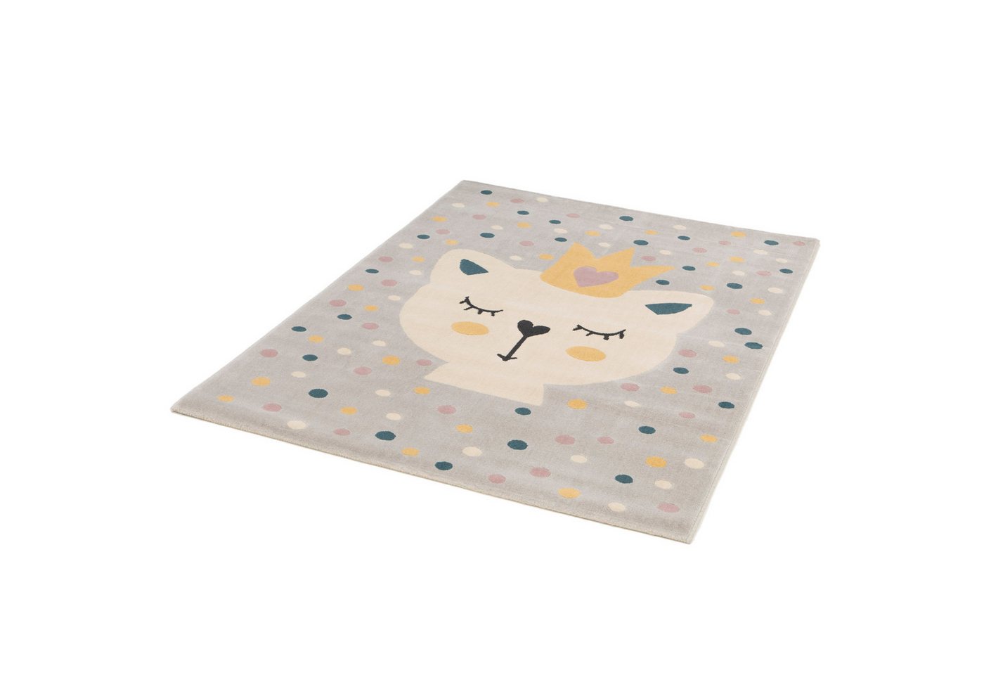 Primaflor-Ideen in Textil Kinderteppich COCOON - Königsfell, rechteckig, Höhe: 6 mm, Kurzflor, Motiv Katze von Primaflor-Ideen in Textil