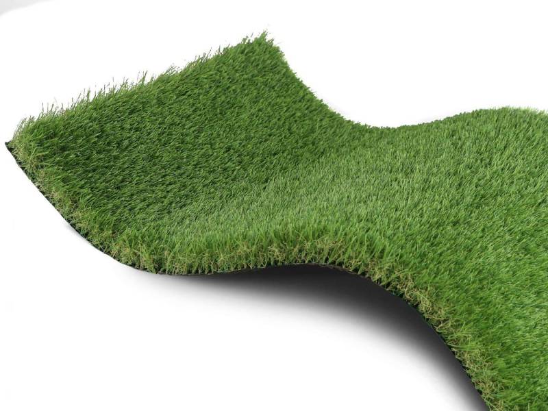 Primaflor-Ideen in Textil Kunstrasen JAZZ, Made in Netherlands, rechteckig, Höhe: 40 mm, Rasenteppich, natürliche Optik, Drainagefunktion, witterungsbeständig von Primaflor-Ideen in Textil