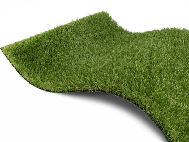 Primaflor-Ideen in Textil Kunstrasen Premium ZENIT, rechteckig, Höhe: 47 mm, realistische Optik, mit Drainagefunktion, ideal für Balkon & Terrasse von Primaflor-Ideen in Textil