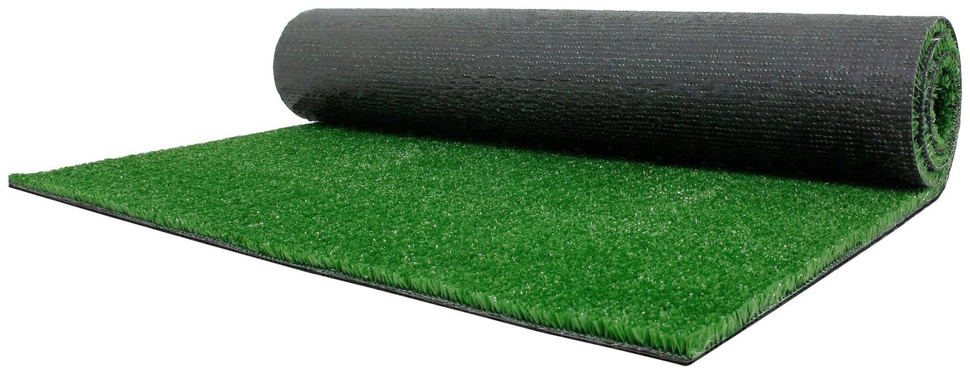 Primaflor-Ideen in Textil Kunstrasen SPRING, Made in Belgium, rechteckig, Höhe: 7 mm, Rasenteppich, Drainagefunktion, witterungsbeständig, strapazierfähig von Primaflor-Ideen in Textil