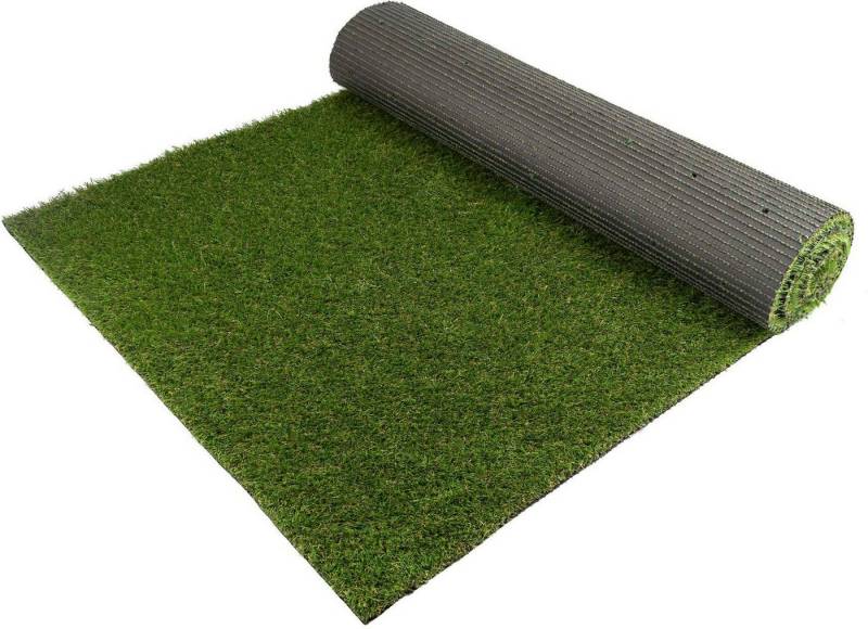 Primaflor-Ideen in Textil Kunstrasen WOODLAND, rechteckig, Höhe: 29 mm, natürliche Optik, mit Drainagefunktion, ideal für Balkon & Terrasse von Primaflor-Ideen in Textil