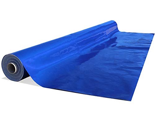 Primaflor - Ideen in Textil Lackfolie Tischdecke auf Rolle - Trend Lack Blau, 1,40m x 20,00m, Wasserabweisender Outdoor Tischbelag für Party und Eventbereich von Primaflor - Ideen in Textil