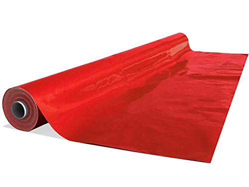 Primaflor - Ideen in Textil Lackfolie Tischdecke auf Rolle - Trend Lack Rot, 1,40m x 20,00m, Wasserabweisender Outdoor Tischbelag für Party und Eventbereich von Primaflor - Ideen in Textil