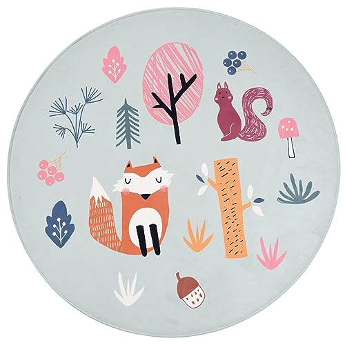 Primaflor - Ideen in Textil Moderner Kinderteppich ZAUBERWALD - Fuchs, Rund 100 cm Durchmesser, Weicher Spielteppich, Rutschhemmende Ultra Softe Spiel- und Krabbelmatte für Baby- und Kinderzimmer Primaflor - Ideen in Textil Moderner Kinderteppich ZAUBERWALD - Fuchs, Rund 100 cm Durchmesser, Weicher Spielteppich, Rutschhemmende Ultra Softe Spiel- und Krabbelmatte für Baby- und Kinderzimmer von Primaflor - Ideen in Textil