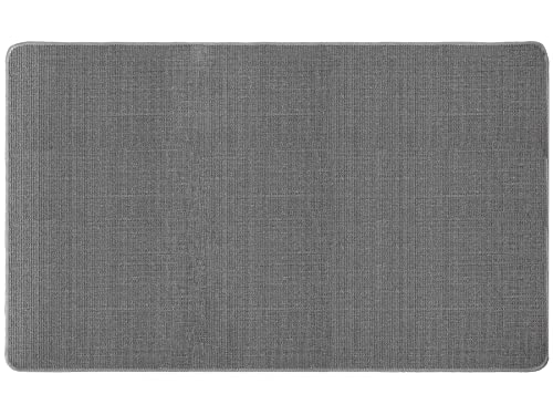 Primaflor - Ideen in Textil Natur Sisal-Teppich SISALLUX - Grau, 100x100cm, Rutschfester Vorleger, Fußbodenheizung geeignet, Sisal-Matte als Küchen-Läufer von Primaflor - Ideen in Textil