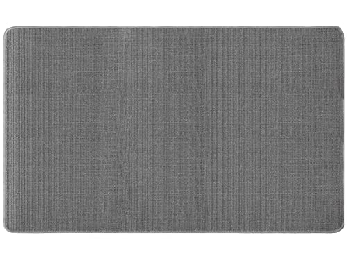 Primaflor - Ideen in Textil Natur Sisal-Teppich SISALLUX - Grau, 50x50cm, Rutschfester Vorleger, Fußbodenheizung geeignet, Sisal-Matte als Küchen-Läufer von Primaflor - Ideen in Textil
