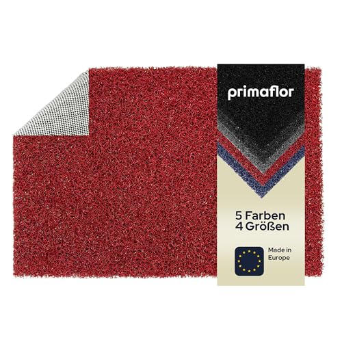 Primaflor - Ideen in Textil Outdoor-Fußmatte Schmutzfangmatte Lorenzo - Rot - 120x180cm, Rutschfester, Wasserdurchlässiger Schmutzfangläufer, Fußabstreifer, Spaghetti-Matte für Außenbereich von Primaflor - Ideen in Textil