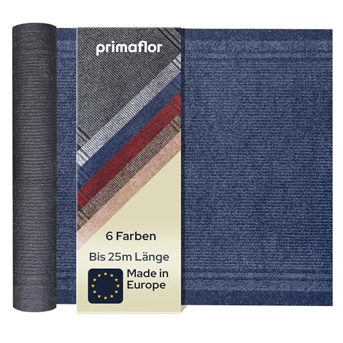 Primaflor Sauberlauf - Malaga, Blau, 0,66m x 1,50m, Rutschfester Schmutzfangläufer Meterware, Schmaler Küchen-Läufer nach Maß, Zuschneidbarer Teppichläufer, Eingangsmatte für Flur und Windfang von Primaflor - Ideen in Textil