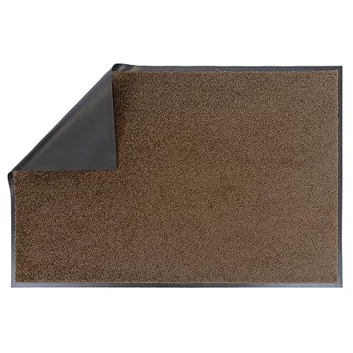 Primaflor - Ideen in Textil Schmutzfangmatte Conti – Braun 40cm x 60cm, Waschbare, rutschfeste, Pflegeleichte Fußmatte, Eingangsmatte, Küchenläufer Matte, Türvorleger für Innen & Außen von Primaflor - Ideen in Textil