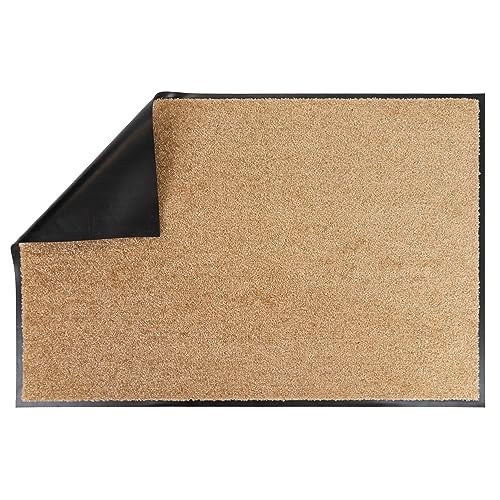 Primaflor - Ideen in Textil Schmutzfangmatte Conti – Creme 60cm x 90cm, Waschbare, rutschfeste, Pflegeleichte Fußmatte, Eingangsmatte, Küchenläufer Matte, Türvorleger für Innen & Außen von Primaflor - Ideen in Textil