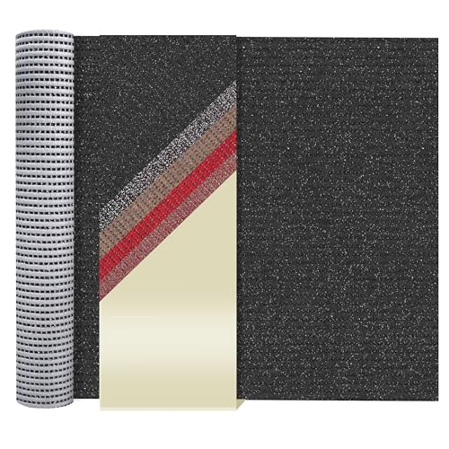 Primaflor - Ideen in Textil Sicherheits-Matte Meterware - Anthrazit, Muster, Rutschfester Gummi-Granulat Schmutzfang-Läufer, Anti-Glätte Fußmatte von Primaflor - Ideen in Textil