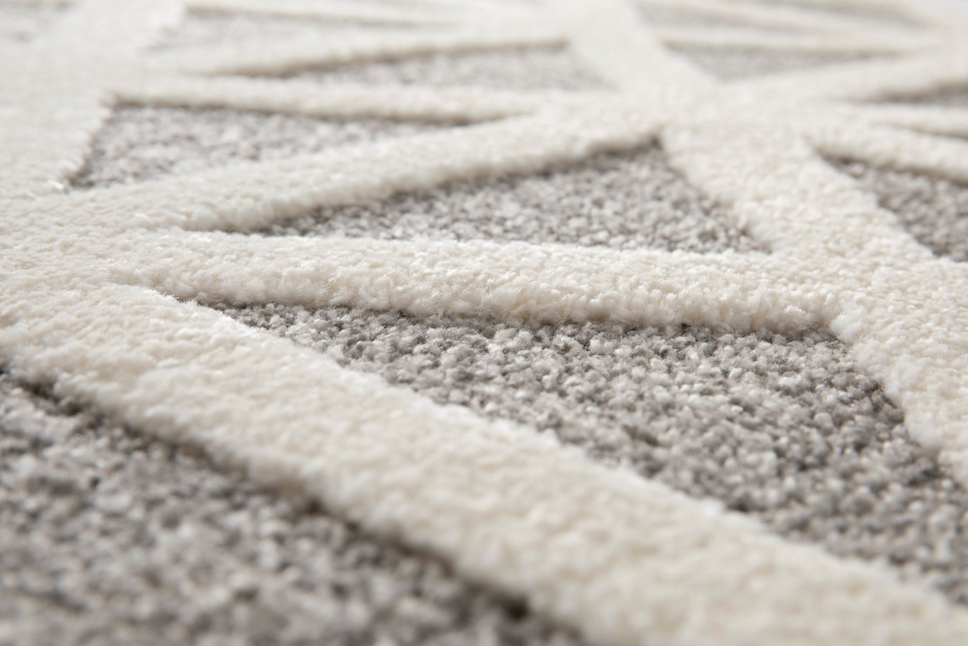 Primaflor-Ideen in Textil Teppich COSMO Geo, Made in Belgium, rechteckig, Höhe: 14 mm, modernes Design, Hoch-Tief Effekt, weicher Flor von Primaflor-Ideen in Textil