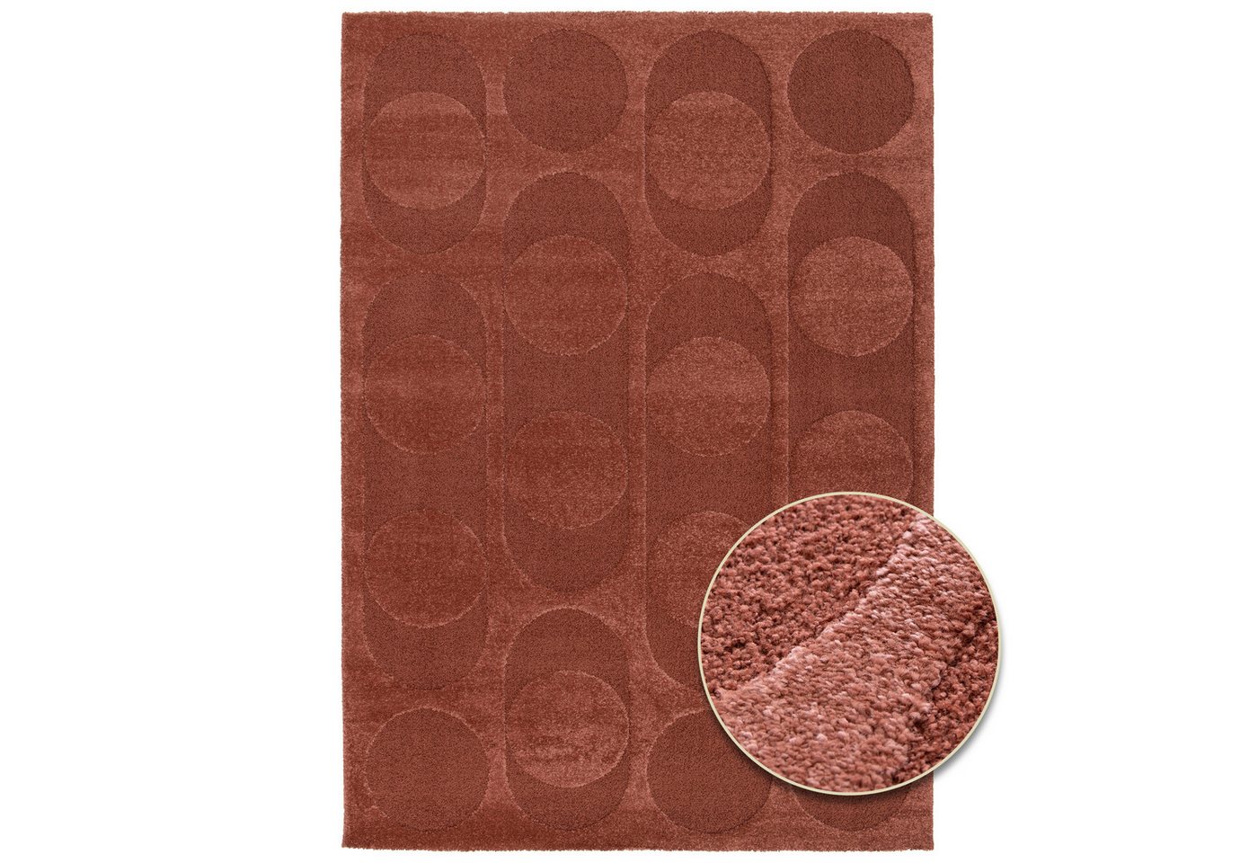 Primaflor-Ideen in Textil Teppich COSMO Point, Made in Belgium, rechteckig, Höhe: 14 mm, modernes Design, Hoch-Tief Effekt, weicher Flor von Primaflor-Ideen in Textil