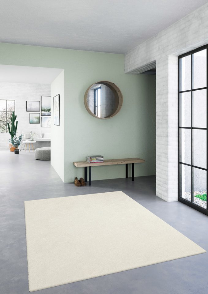 Primaflor-Ideen in Textil Teppich MELLOW, Made in Belgium, rechteckig, Höhe: 19 mm, Uni Farben, weicher Flor, waschbar von Primaflor-Ideen in Textil