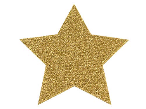 Primaflor - Ideen in Textil Tisch Platzset Weihnachtstischdekoration Glimmer Stern - Gold, 16,5 cm, Untersetzer, Platzdeckchen von Primaflor - Ideen in Textil