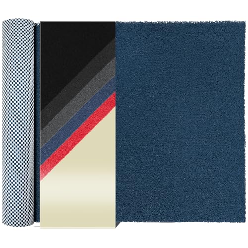 Primaflor - Ideen in Textil Vinyl-Schlingen-Matte Lorenzo - 1,20m x 2,00m, Blau, rutschfeste, Wasserdurchlässige, Hygienische Beckenumrandung, Spaghetti-Schmutzfang-Läufer für Nasszonen von Primaflor - Ideen in Textil