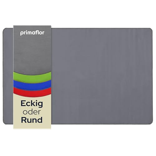 Primaflor Kinderteppich Einfarbig - SITZKREIS - Grau - 100x150 cm - Velour-Kurzflor-Teppich für Kinderzimmer, Kindergärten und Schulen - Hochwertiger Spielteppich von Primaflor - Ideen in Textil