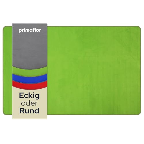 Primaflor Kinderteppich Einfarbig - SITZKREIS - Grün - 100x150 cm - Velour-Kurzflor-Teppich für Kinderzimmer, Kindergärten und Schulen - Hochwertiger Spielteppich von Primaflor - Ideen in Textil