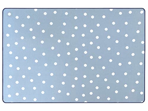 Primaflor Kinderteppich Gepunktet - Punto, Pastell Blau, 100 x 150 cm, Hochwertiger und Pflegeleichter Teppich für Kinder- und Babyzimmer, Spielteppich für Mädchen und Jungen von Primaflor - Ideen in Textil