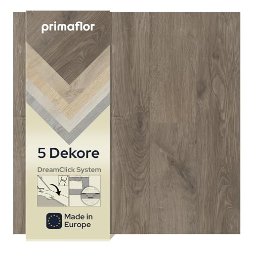 Primaflor Klick-Vinylboden - LIVE, Eiche dunkel, MUSTERSTÜCK, Hochwertige Vinyldielen mit Holzstruktur, Wasserbeständiger Bodenbelag, Schnelle und Einfache Verlegung von Primaflor - Ideen in Textil