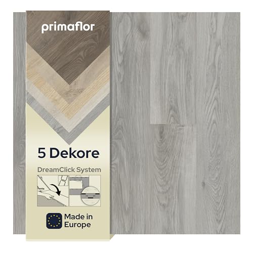 Primaflor Klick-Vinylboden - LIVE, Eiche grau, MUSTERSTÜCK, Hochwertige Vinyldielen mit Holzstruktur, Wasserbeständiger Bodenbelag, Schnelle und Einfache Verlegung von Primaflor - Ideen in Textil