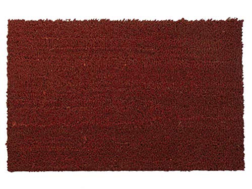 Primaflor Kokos-Fußmatte aus Naturfasern - Bordeaux-Rot - 40 x 60 cm - 17 mm Höhe - rutschfeste und Robuste Türmatte - Schmutzfangmatte aus Kokosfasern für Innen & Außen von Primaflor - Ideen in Textil