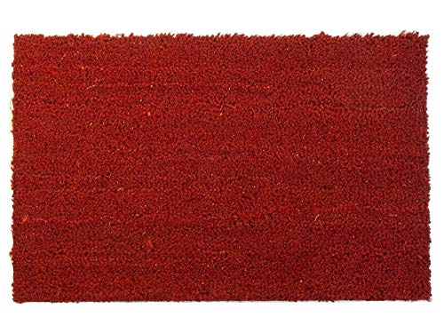 Primaflor Kokos-Fußmatte aus Naturfasern - Rot - 80 x 100 cm - 17 mm Höhe - rutschfeste und Robuste Türmatte - Schmutzfangmatte aus Kokosfasern für Innen & Außen von Primaflor - Ideen in Textil