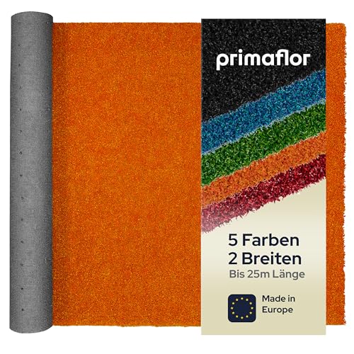 Primaflor Kurzflor Kunstrasen WELLNESS 12mm - Orange, 2,00m x 0,50m, für Boot, Balkon & Sport | wetterfest & wasserdurchlässig | UV-stabiler künstlicher Rasen von Primaflor - Ideen in Textil