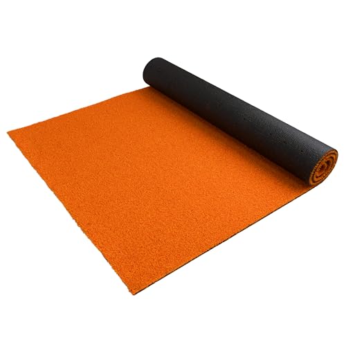 Primaflor Kurzflor Kunstrasen WELLNESS 12mm - Orange, 2,00m x 3,50m, für Boot, Balkon & Sport | wetterfest & wasserdurchlässig | UV-stabiler künstlicher Rasen von Primaflor - Ideen in Textil