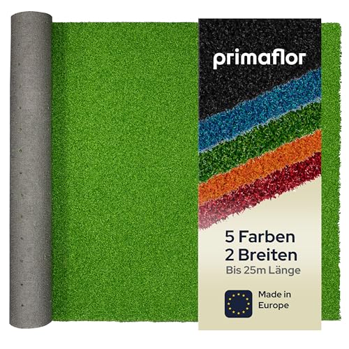 Primaflor Kurzflor Kunstrasen WELLNESS - Grün, Viele Größen, 12 mm Hoch, UV-Beständiger, Wasserdurchlässiger, Rasenteppich, Outdoor Bodenbelag für Balkon, Minigolf und Boot, MUSTERSTÜCK von Primaflor - Ideen in Textil