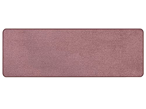 Primaflor Kurzflor Wohnzimmerteppich - Manila, Mauve, 80x200 cm, Viele Größen und Farben, Moderner Teppich für Kinderzimmer, Arbeits- und Schlafzimmer, Fußbodenheizung geeigneter Teppichläufer von Primaflor - Ideen in Textil