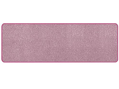 Primaflor Kurzflor Wohnzimmerteppich - Mumbai, Rosa, 67x200 cm, Viele Größen und Farben, Moderner Teppich für Kinderzimmer, Arbeits- und Schlafzimmer, Fußbodenheizung geeigneter Teppichläufer von Primaflor - Ideen in Textil