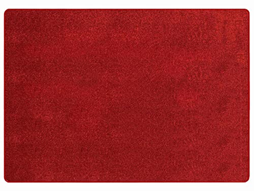 Primaflor Kurzflor Wohnzimmerteppich - Mumbai, Rot, 140x200 cm, Viele Größen und Farben, Moderner Teppich für Kinderzimmer, Arbeits- und Schlafzimmer, Fußbodenheizung geeigneter Teppichläufer von Primaflor - Ideen in Textil