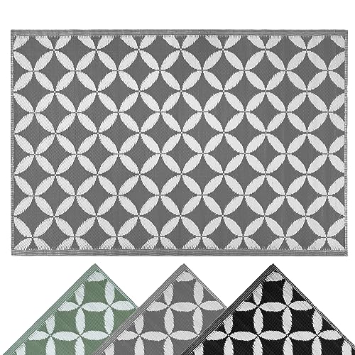 Primaflor Outdoor-Teppich - Kreta, Grau, 120x180cm,Wetterfester, Wasserabweisender, UV-Beständiger Teppich für Innen und Außen, Balkon und Terrasse von Primaflor - Ideen in Textil