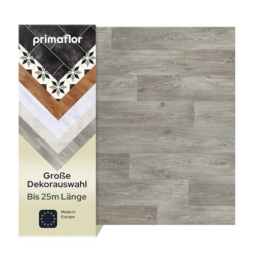 Primaflor PVC Bodenbelag Meterware - TURIN, Eiche grau 619M, 2,00m x 8,00m, Vinyl-Boden in Holzoptik für Küche, Wohn- und Badezimmer, Hochwertige Auslegware, Anti-Rutsch Oberfläche von Primaflor - Ideen in Textil